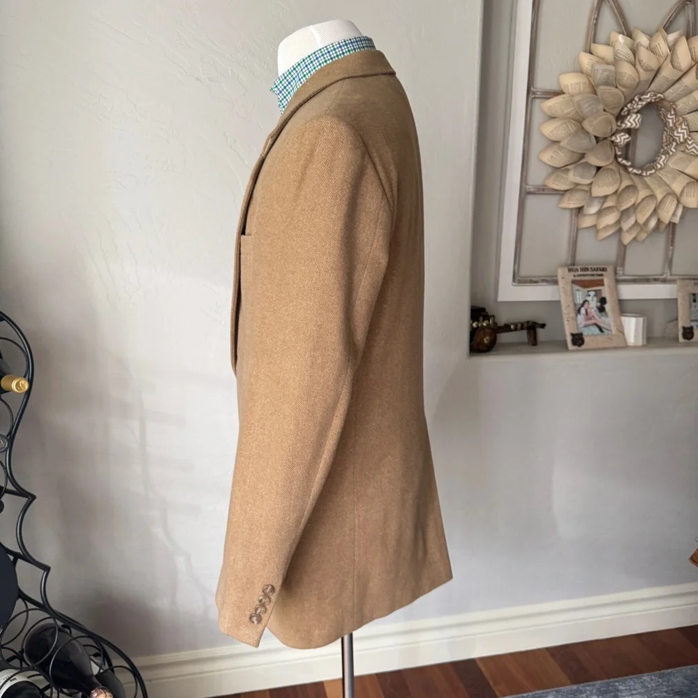 Jean Paul Germain Blazer Men's Tan‎ Camel Hail & Wool Blend Sportscoat Size 42L